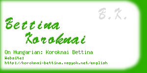 bettina koroknai business card